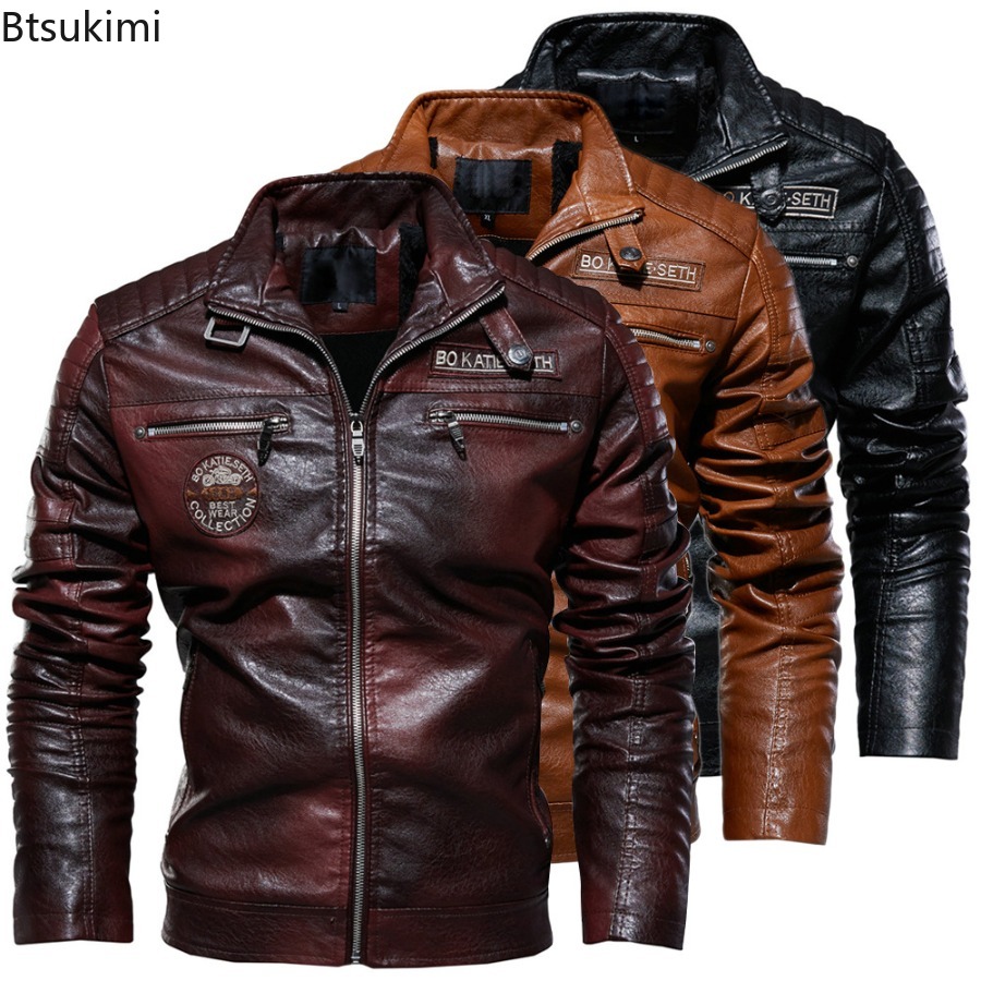 Riding Jacket Leather - Kurtki skórzane męskie 2026 jesień zima