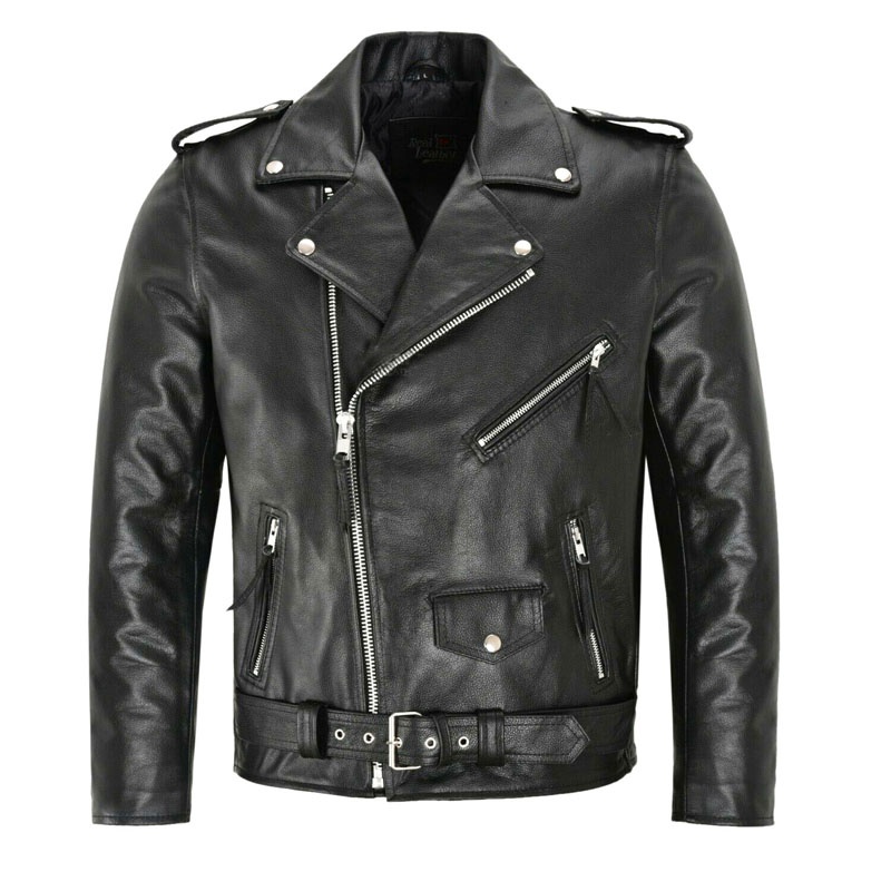Riding Jacket Leather - 2024 Moda męska Kurtka skórzana Slim