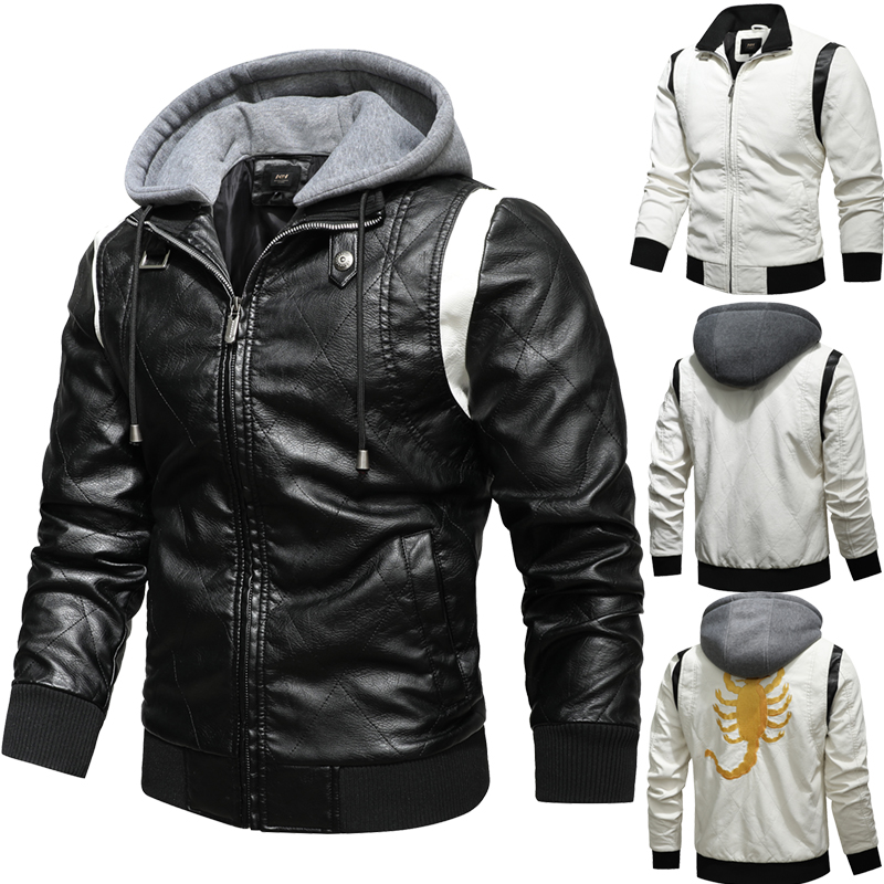 Riding Jacket Leather - Jesienno-zimowa skórzana kurtka bomber męska Scorpion