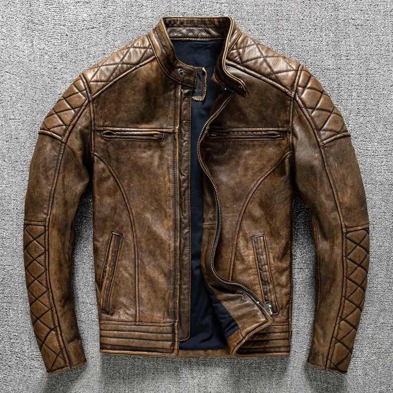 Męska kurtka skórzana vintage, – Riding Jacket Leather recenzja i cena