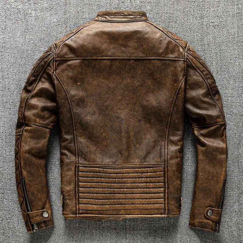 Męska kurtka skórzana vintage, – Riding Jacket Leather recenzja i cena