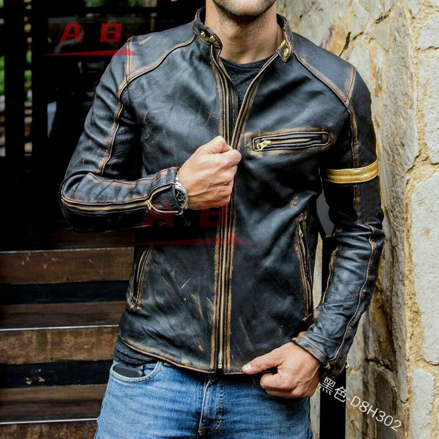 Kurtka motocyklowa retro skórz – Riding Jacket Leather recenzja i cena